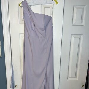 Bella bridesmaid lavender one shoulder bridesmaid dress!